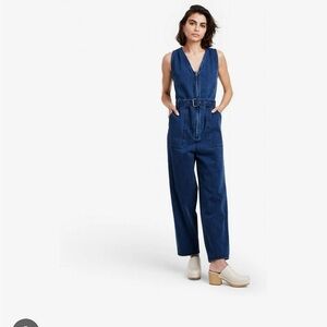 Denim jumpsuit. Plus.